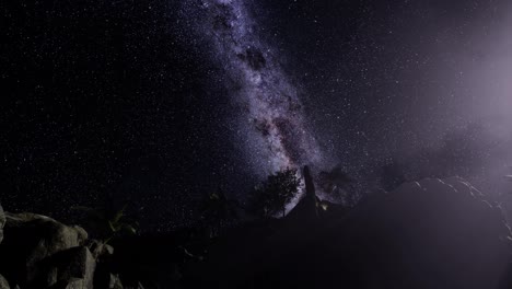 Galaxia-De-La-Vía-Láctea-Sobre-Las-Paredes-Del-Cañón-De-Arenisca